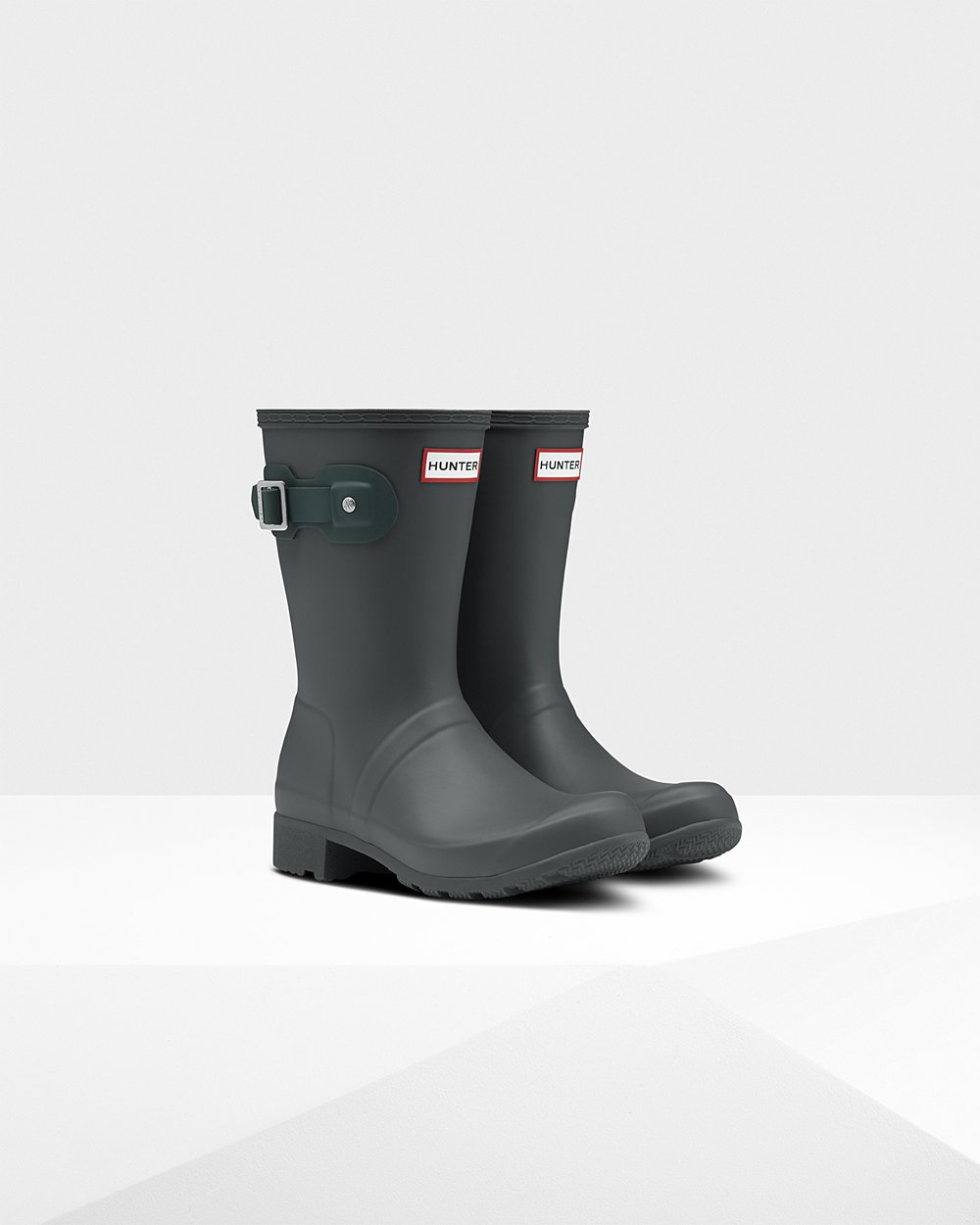 Galochas Curtas Hunter Feminina Verdes Escuro - Original Tour Foldable - 28SWNOFXR